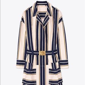 Tory Burch Belted Cotton Stripe Dress